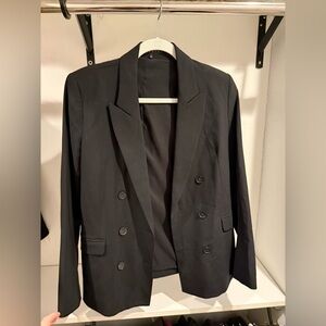 Theory Black Double-Breasted Women's Blazer